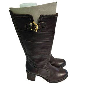 Napoleoni Chocolate Brown Sauvage Marrone Leather Made In Italy Boots Size 38/7